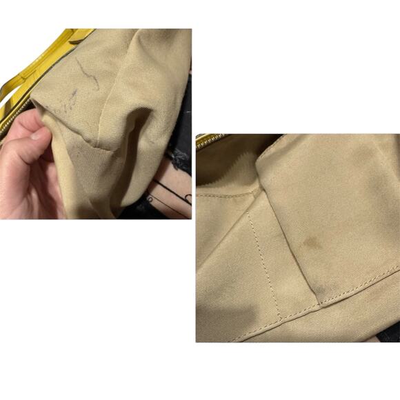 B1.COACH F21941 Yellow Perforated Leather Tote Shoulder Bag GUC - Picture 15 of 15